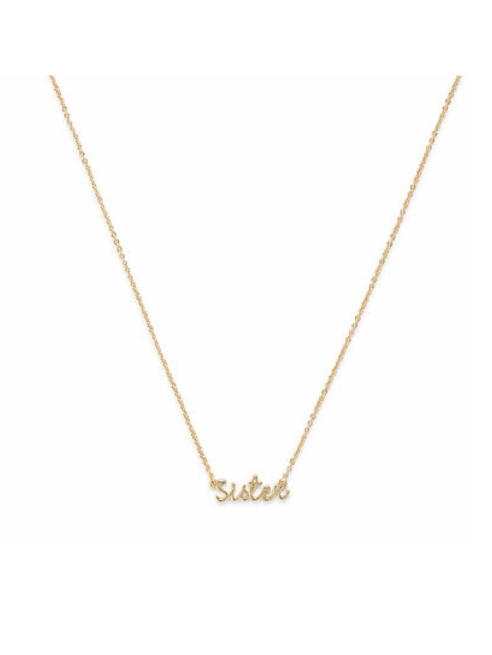 New - Sophie Harper "Sister" Pendant Necklace - Gold - Beautifully Designed